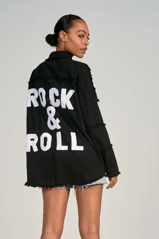 Rock & Roll Distressed Jacket Elasticated Jacket Padded Jacket Insulated Jacket