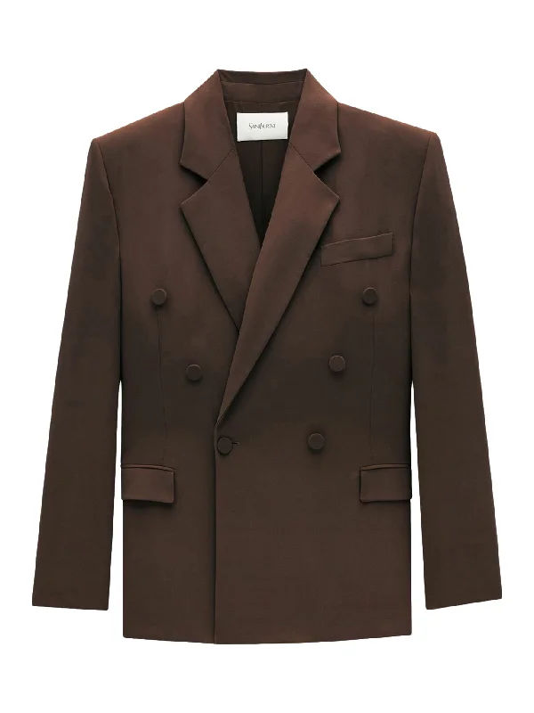 SILK CREPE JACKET Collared Jacket Crew Neck Jacket Turtle Neck Jacket
