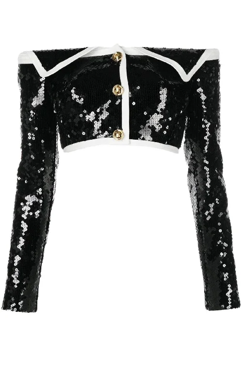 Sequin Bustier Jacket Nylon Fabric Polyester Fabric Spandex Fabric
