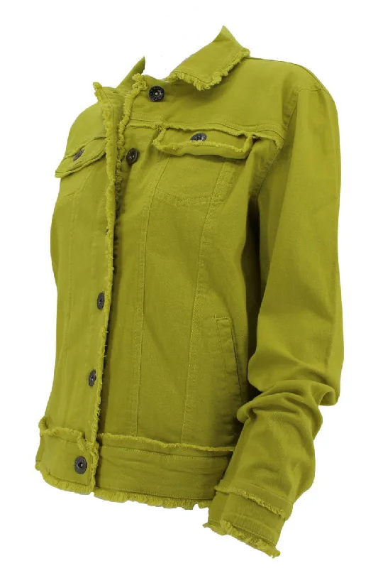 WAY Citron Twill Jacket Denim Fabric Leather Fabric Suede Fabric