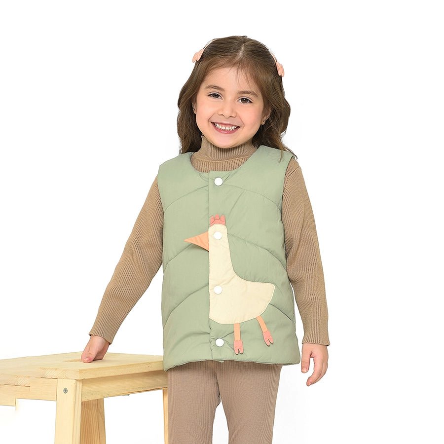 Farm Friends Woven Sleeveless Plain Jacket Front Pockets Side Pockets Patch Pockets