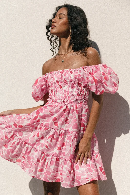 Alisyn Mini Dress - Pink Multi Fashionable Summer Mini Dress