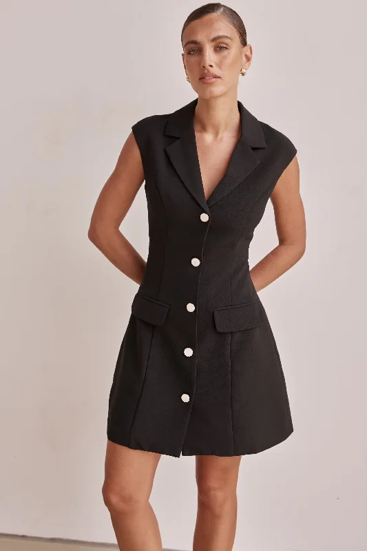 Dakoda Mini Dress (Black) Trendy Lace Mini Dress