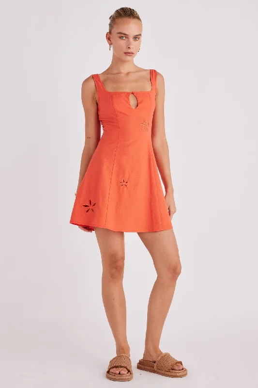 FLORA MINI DRESS Elegant Silk Mini Dress