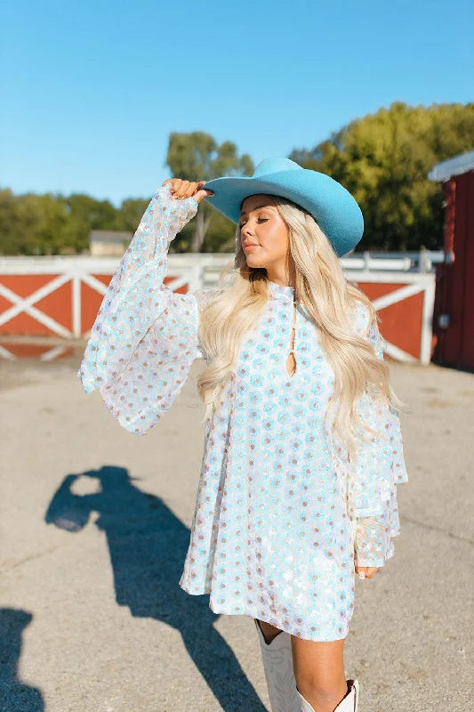 Gayle Long Sleeve Mini Dress - Top Notch Cozy Wraparound Mini Dress