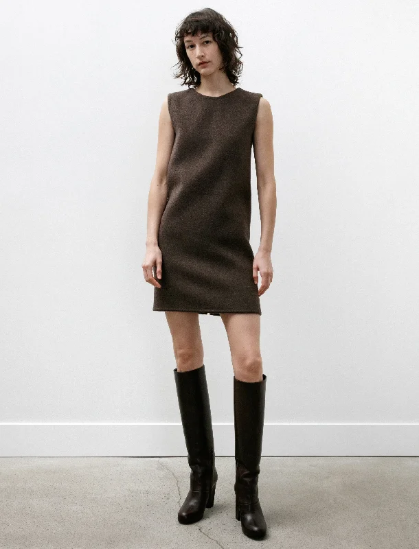 Tube Mini Dress Brown Cozy Sweater Mini Dress