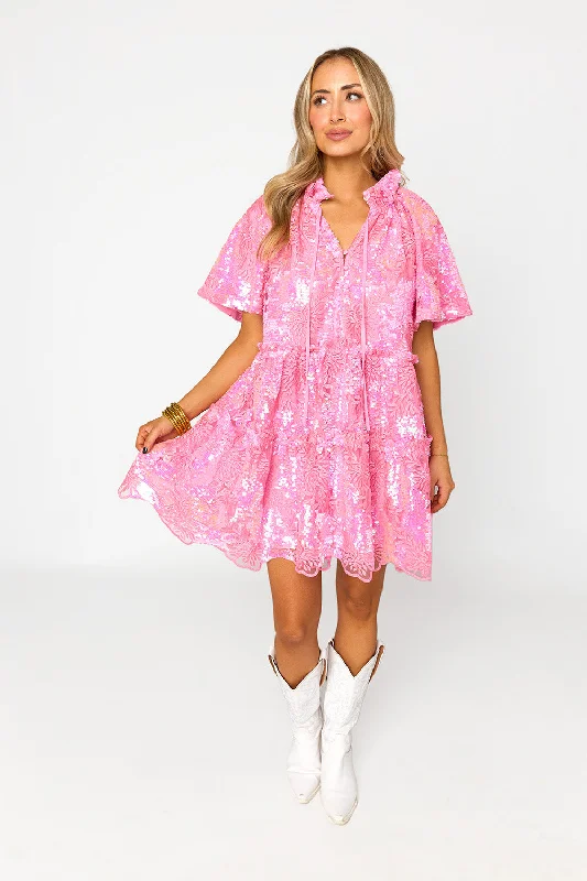Lakin Swing Mini Dress - Bonita Elegant Lace-Up Mini Dress