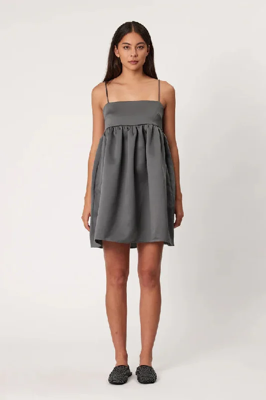 Remain - Sydney Mini Dress, Smoke Trendy Lace Mini Dress