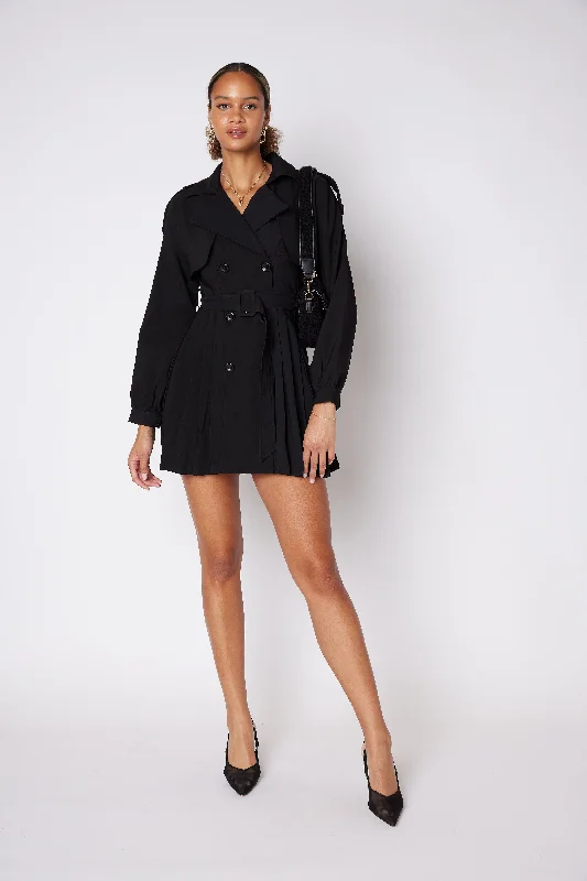 Samuel Double Breasted Mini Dress Elegant Lace-Up Mini Dress