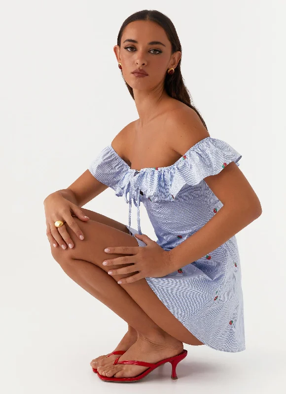 Texas Sun Linen Mini Dress - Blue Elegant Tulle Mini Dress