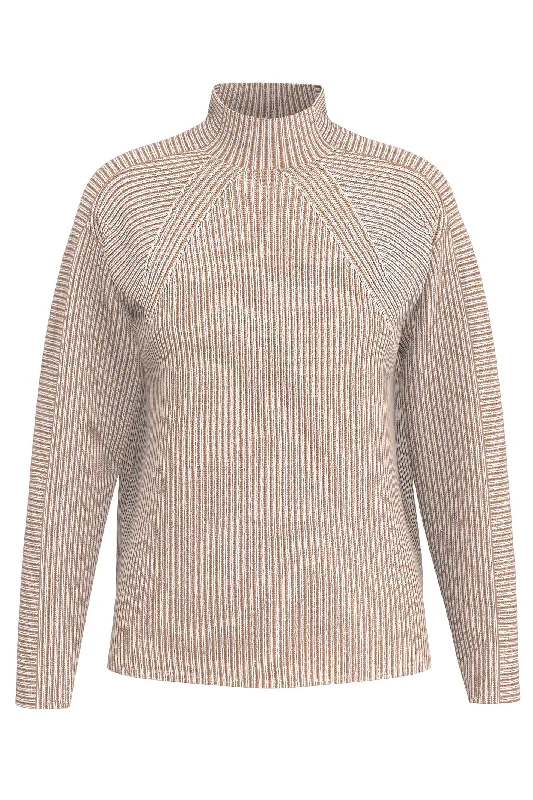 Bianca 48022 Almond Daris Ribbed Jumper Neon Metallic Matte