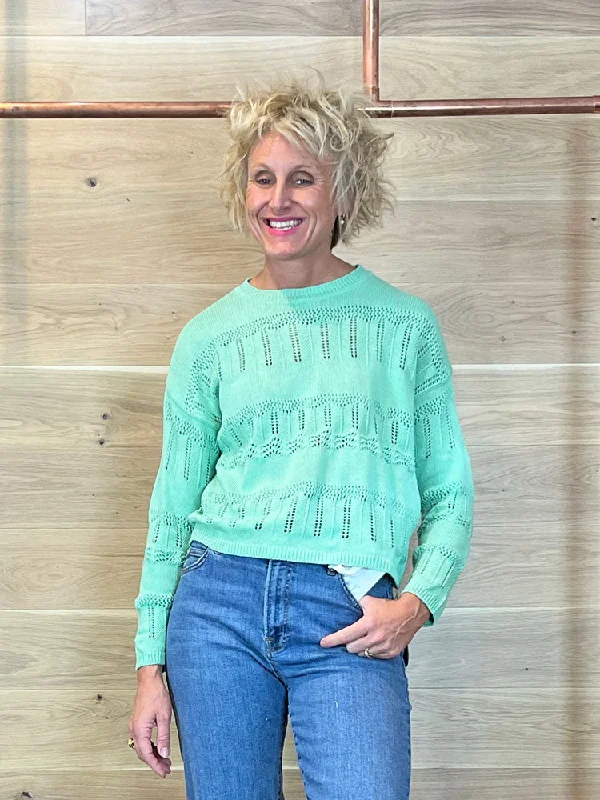 Emme Marella Adelfi Jumper Mint Toggled Drawstring Belted