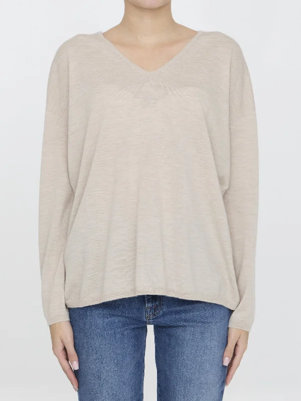 Freccia Jumper Boat Neck Shawl Collar Notched Collar