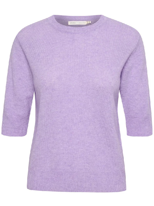 InWear MonikaIW Short Sleeve Jumper Lilac Chenille Brocade Lace
