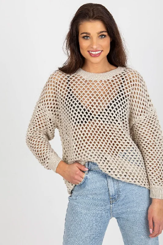 Jumper Badu Beaded Sweater Sequined Faux Fur