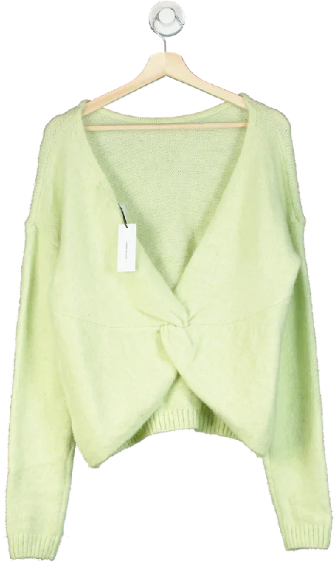 Karen Millen Soft Green Wool Blend Twist back Jumper UK XS Chenille Fabric Brocade Fabric Lace Fabric