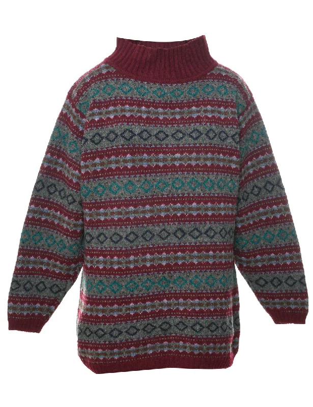 Multi-colour Jumper - L Slim Fit Regular Fit Oversized