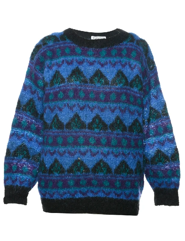 Multi-colour Jumper - M Boxy Sweater Fitted Sweater A-Line