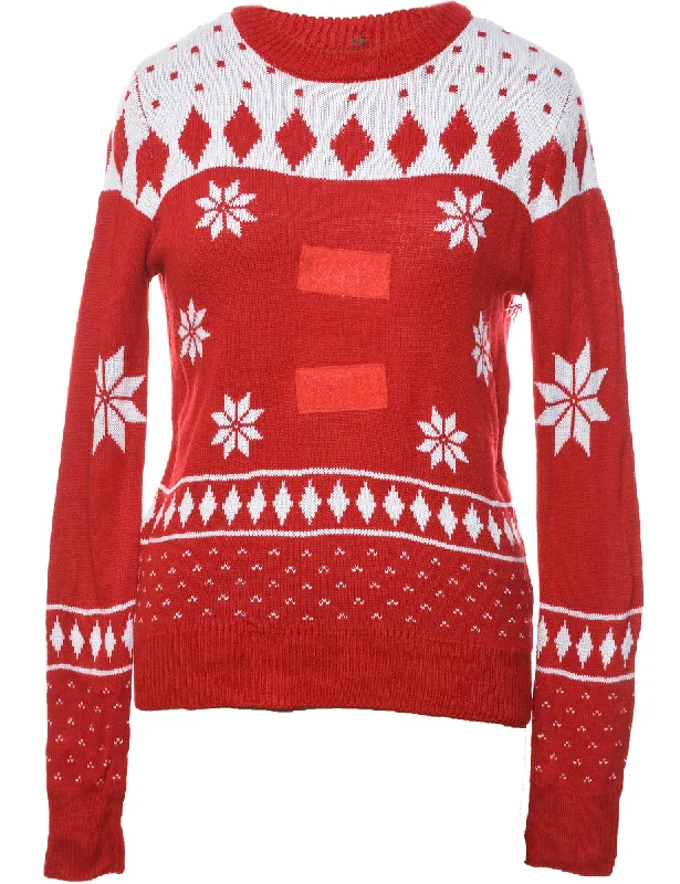 Nordic Christmas Jumper - S Satin Blend Silk Blend Wool Blend