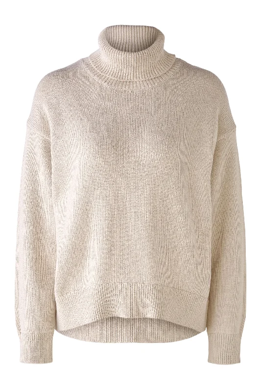 Oui 77847 Light Beige Jumper Transparent Opaque Sheer