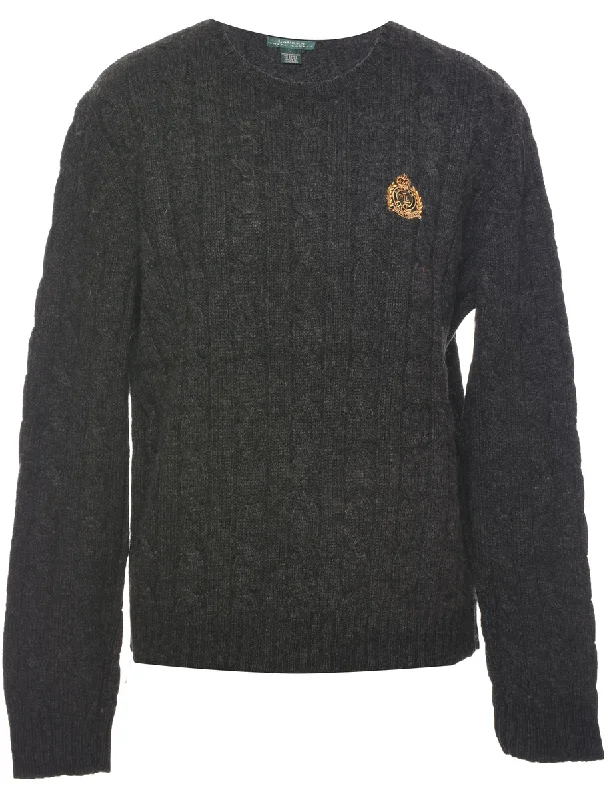 Ralph Lauren Cable Knit Jumper - L Bright Pastel Dark