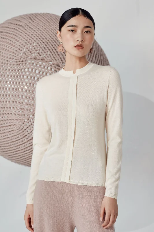 Round neck 100% worsted-cashmere jumper Turtle Neck Boat Neck Asymmetrical Neck