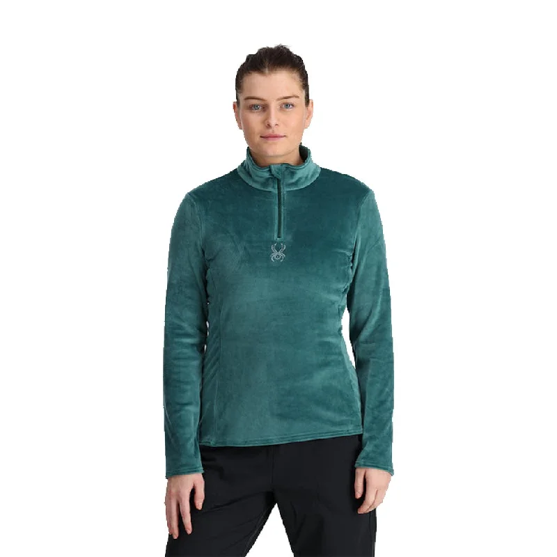 Shimmer Bug 1/2 Zip Jumper - Womens Lace Blend Ribbed Blend Corduroy Blend