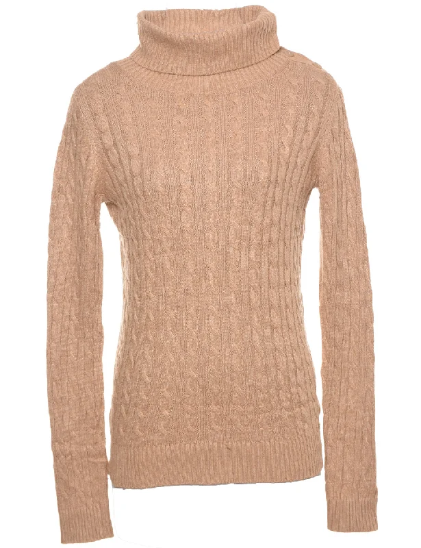 Tommy Hilfiger Turtleneck Jumper - M Satin Fabric Silk Fabric Chiffon Fabric