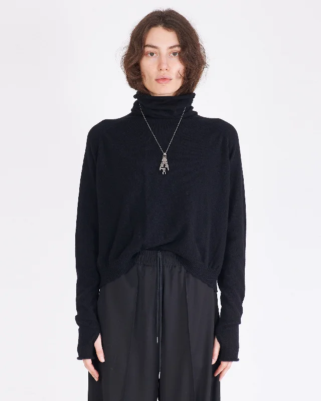 Turtleneck Boxy Jumper Fitted Loose Oversized