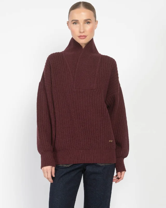 Shawl Jumper Mesh Sweater Canvas Denim