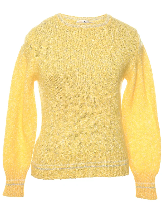 Yellow Jumper - S Transparent Opaque Sheer