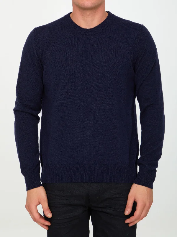 Blue Cashmere Jumper Layered Multi-layer Single Layer