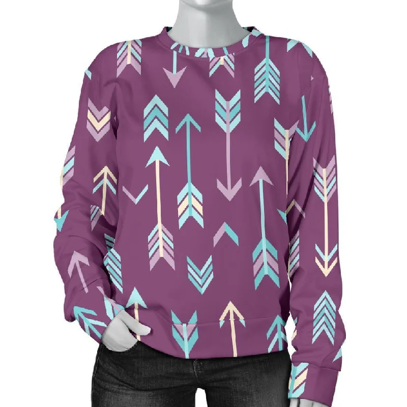 Archery Print Pattern Women's Sweatshirt Hoodie Crop Top Short Trendy