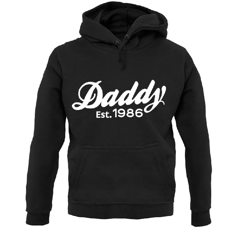 Daddy Est. 1986 Unisex Hoodie Hoodie with Drop Shoulder Relaxed Streetwear