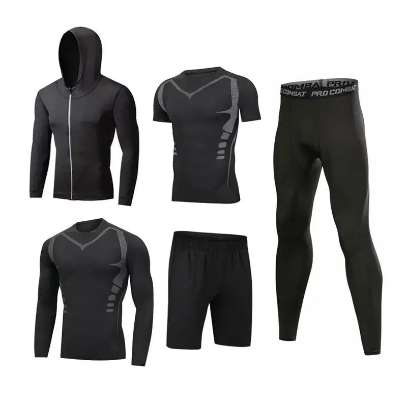 Custom Fitness Hoodie for Men - Gym Workout Clothes, Yoga Wear, Outdoor Jogging Sportswear Set Hoodie with Mock Neck Collared Structured