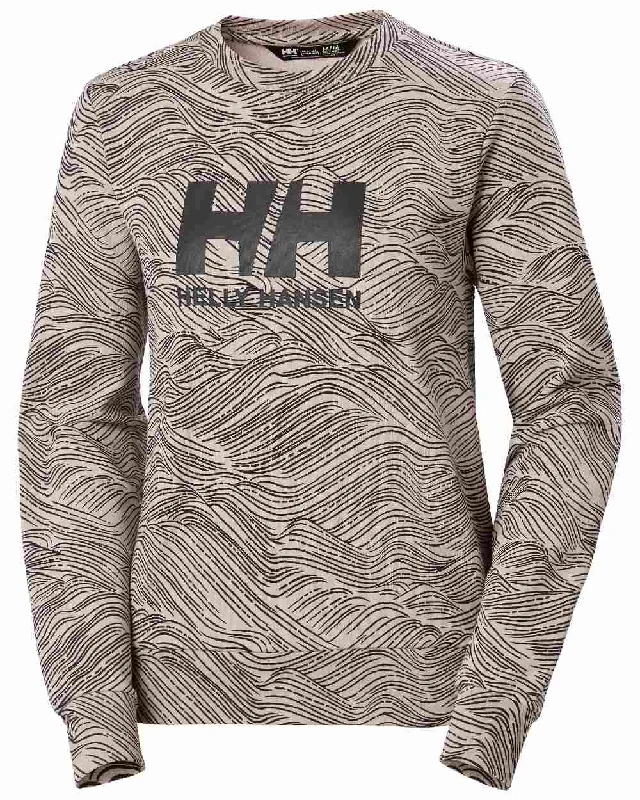 Helly Hansen Womens Graphic Logo Crew Sweatshirt 2 Hoodie with Hem Embroidery Detailed Premium