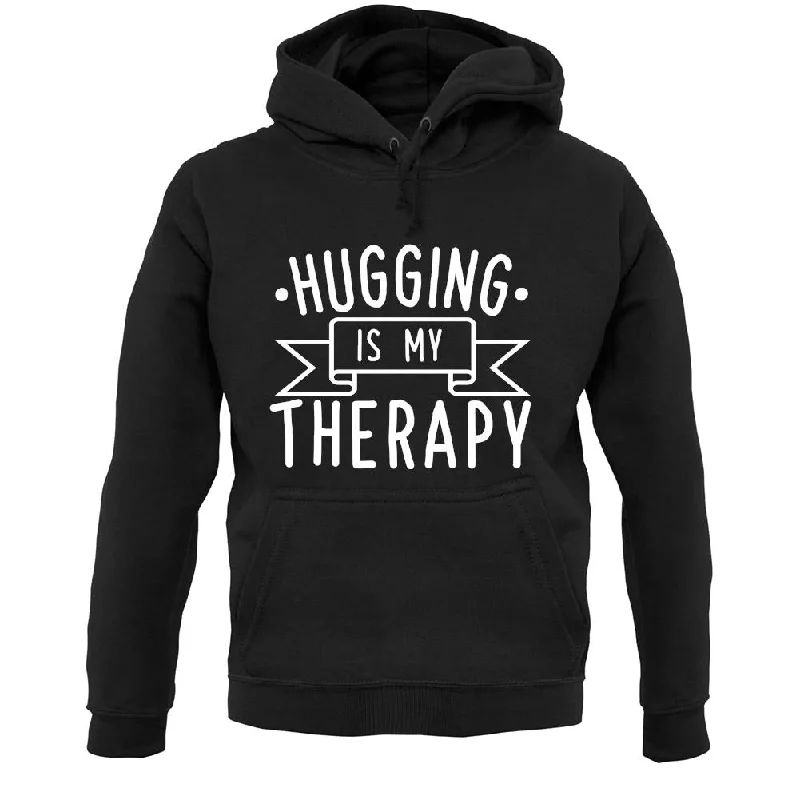 Hugging Is My Therapy Unisex Hoodie Hoodie with Frayed Bohemian Relaxed