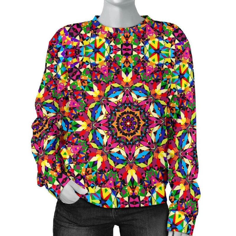 Kaleidoscope Pattern Print Women's Sweatshirt Graphic Hoodie Design Print