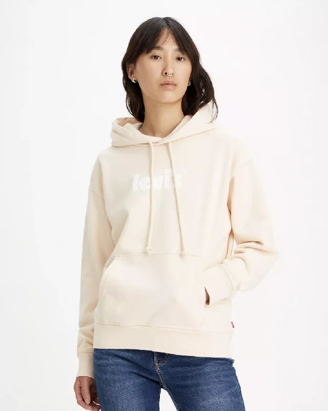 Graphic Standard Hoodie in Peach Hoodie with Thumb Holes Functional Cozy