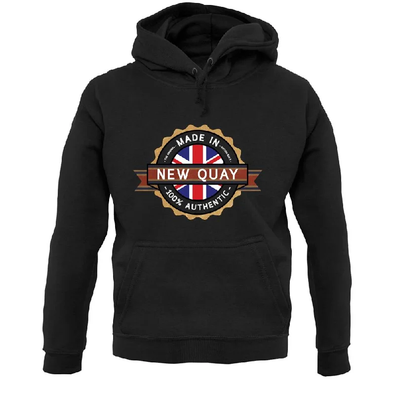 Made In Newquay 100% Authentic Unisex Hoodie Hoodie with Cuffed Sleeves Snug Secure
