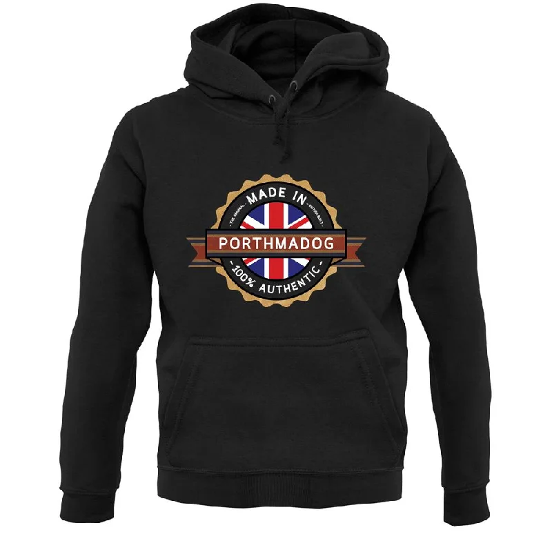 Made In Porthmadog 100% Authentic Unisex Hoodie Hoodie with Fur Luxurious Winter