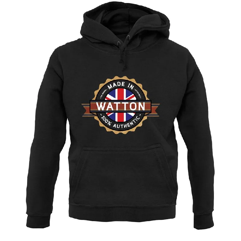 Made In Watton 100% Authentic Unisex Hoodie Hoodie with Strings Custom Fit Adjustable