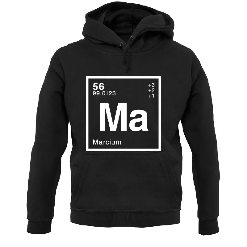 Marc - Periodic Element Unisex Hoodie Hoodie with Button Classic Timeless