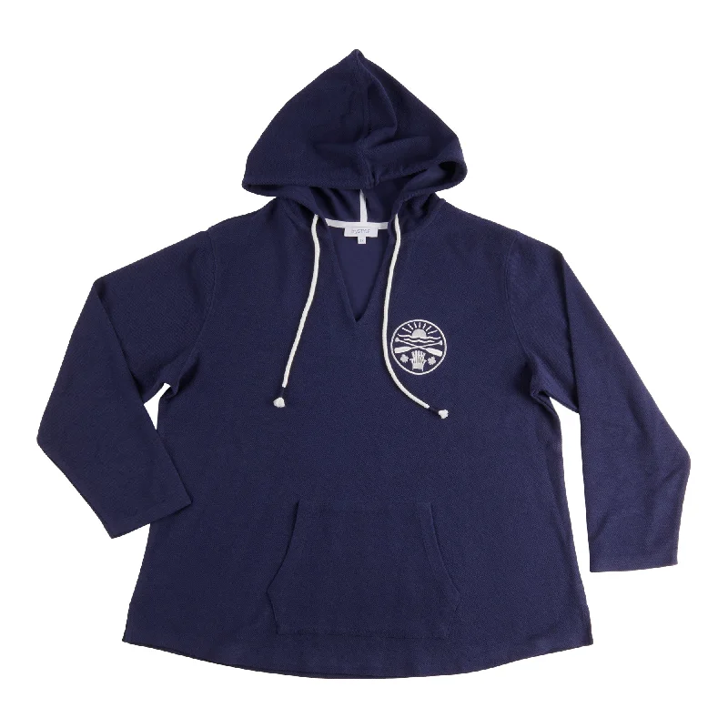 mySTYLE Women's Plus North Country Long Sleeve Hooded Top Hoodie with Velcro Closure Adjustable Secure