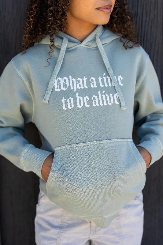 What A Time To Be Alive Graphic Hoodie Hoodie with Drawstring Waist Adjustable Fitted