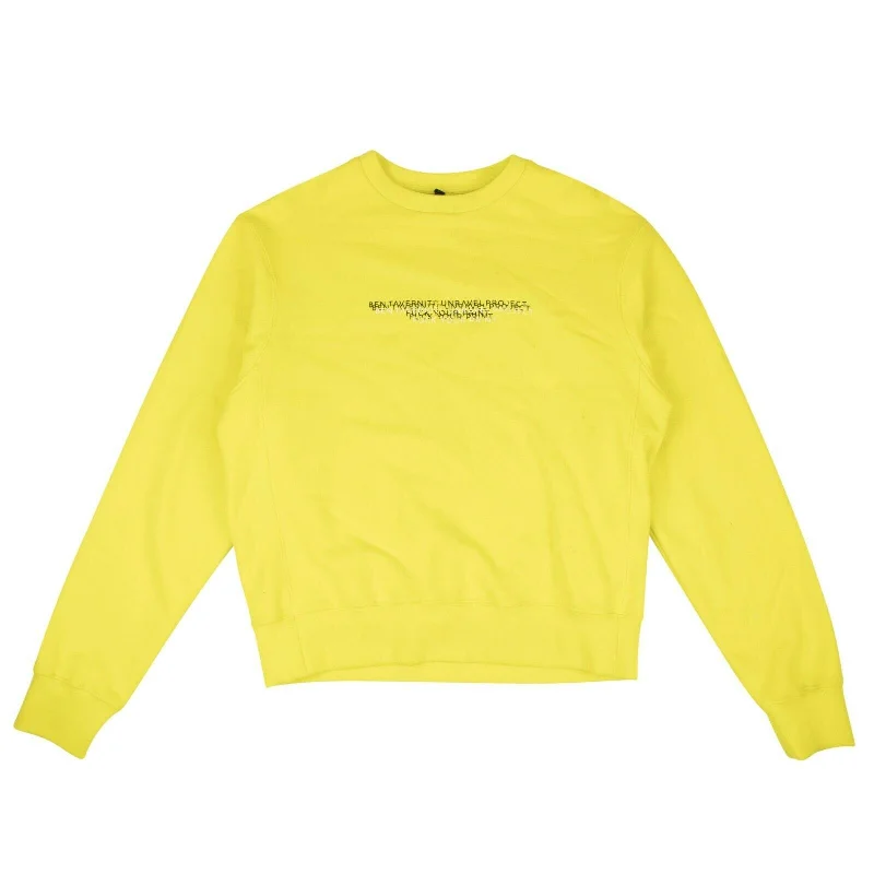 Unravel Project Logo Jersey Sweatshirt - Yellow Hoodie with Half-Zip Sporty Casual