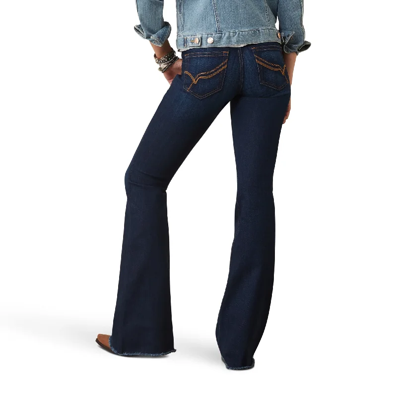 Women’s Ariat R.E.A.L. Perfect Rise Yrises Flare Jean #10044385 Fashionable Raw Edge Jeans