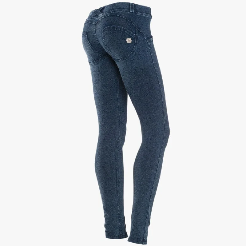 Freddy Ladies Dark Blue Blue Stitch Low Waist Long Length Jean Stylish Relaxed Fit Skinny Jeans