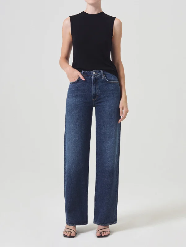 Harper Mid Rise Straight Jean - Tempo Trendy Wide-Leg High-Waist Denim