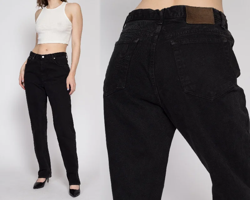 Large 90s Black Calvin Klein High Waisted Jeans 31" Trendy Layered Pocket Jeans